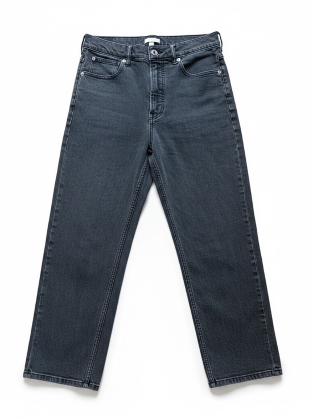 Everlane Way High Straight Leg Faded Black Jeans